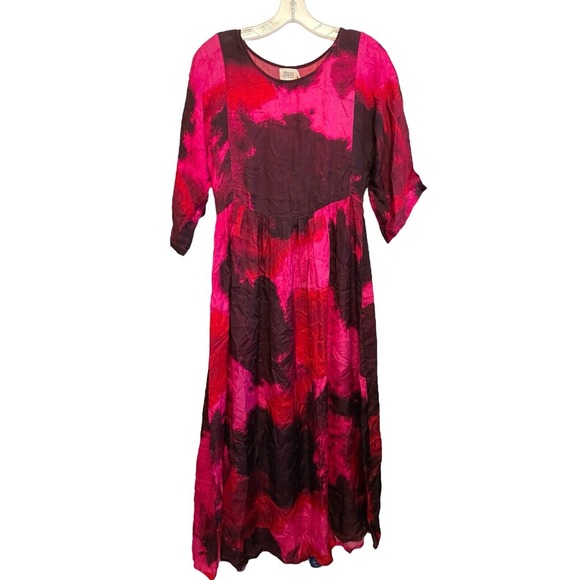 Anthropologie Dresses & Skirts - Norblack Norwhite Anthropologie Lysandra Tie-Dye Maxi Dress‎ Size XS Pink Red